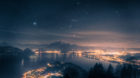 Nächtlicher Vierwaldstädtersee mit Sternbild Orion