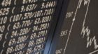 epa02997435 The DAX index curve shows considerable losses in the trading room of the stock exchange in Frankfurt/Main, German