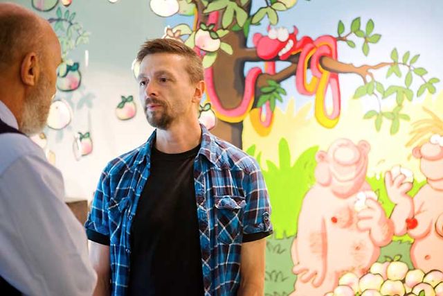 Ralf König im Cartoonmuseum.