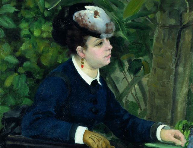 «Femme dans un jardin» von Auguste Renoir (1868). (Foto Martin P. Bühler,(c) Pro Litteris)