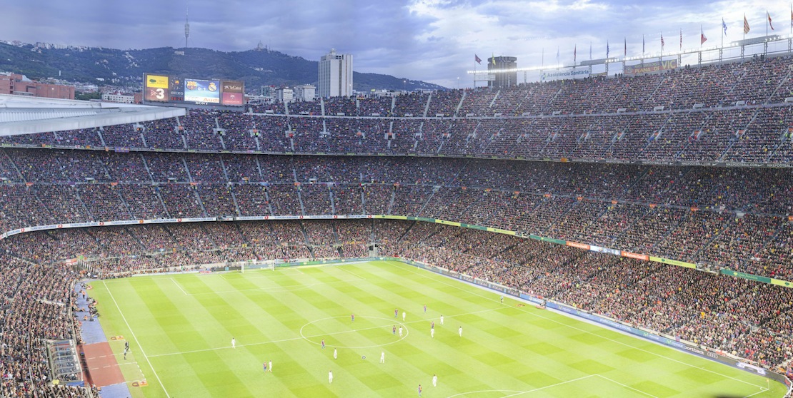 Das Camp Nou am Samstagabend – aufgenommen für «El Periódico».