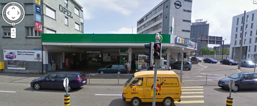 Hier fand die Party und die Auseinandersetzung mit der Polizei statt: bei der ehemaligen Garage an der Grosspeterstrasse.