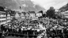 GLARUS 06.05.2012 - Blick auf den Zaunplatz wo die alljährliche Glarner Landsgemeinde stattfindet. Photo by Pascal Mora