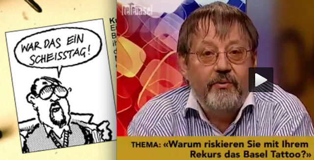 links: Kurt Zwicky – von Jaermann und Schaad; rechts: Thomas Mächler – Präsident des Komitees «Heb Sorg zum Glaibasel»