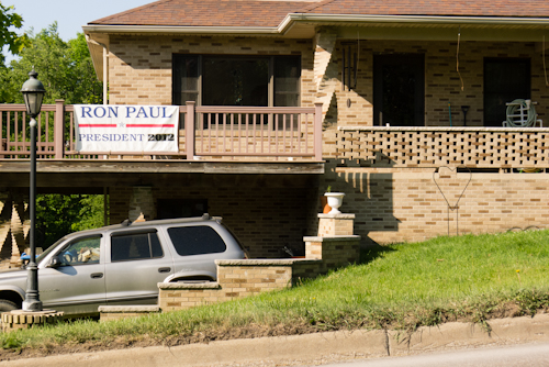 Ron Paul Unterstützer in der Nähe von Wooster/Ohio.