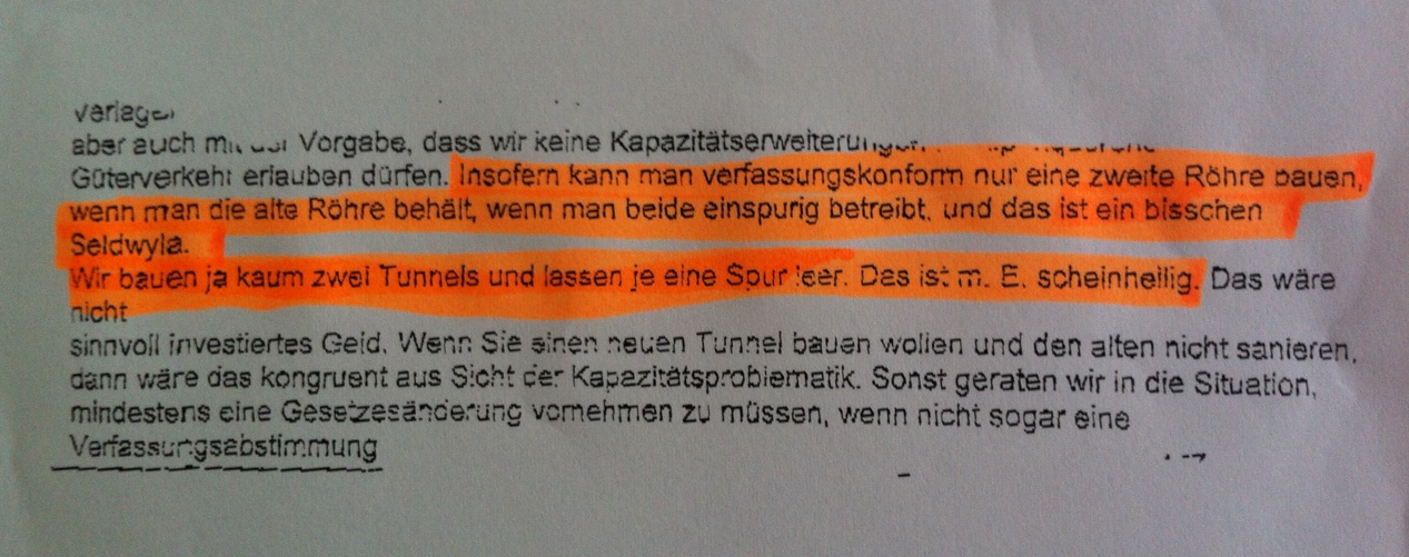 Ausschnitt aus dem Protokoll, als sich Bundesrätin Leuthard noch anders XXXX.