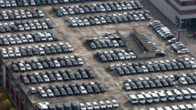 New cars on premises in Haerkingen in the canton of Solothurn, Switzerland, pictured on November 5, 2010. (KEYSTONE/Alessandr