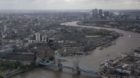 epa03337076 A general view of London's River Thames , Tower Bridge plus in the distance the financial district of Canary Whar