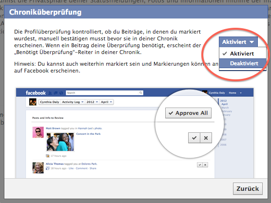 Privatsphäre-Einstellungen Facebook