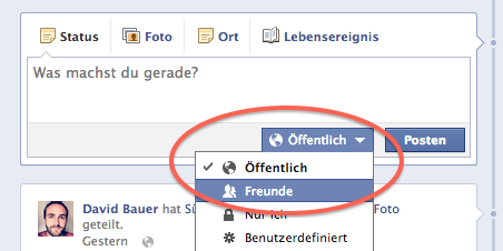 Privatsphäre-Einstellungen Facebook