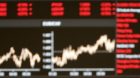 SMI stock-market prices shown on a big screen at the Swiss Stock Exchange SIX in Zurich, Switzerland, 24 February 2009. (KEYS