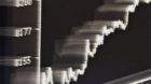 epa03690761 An image made with a camera movement of the display board showing the highest recorded DAX index at 8,197.72 duri