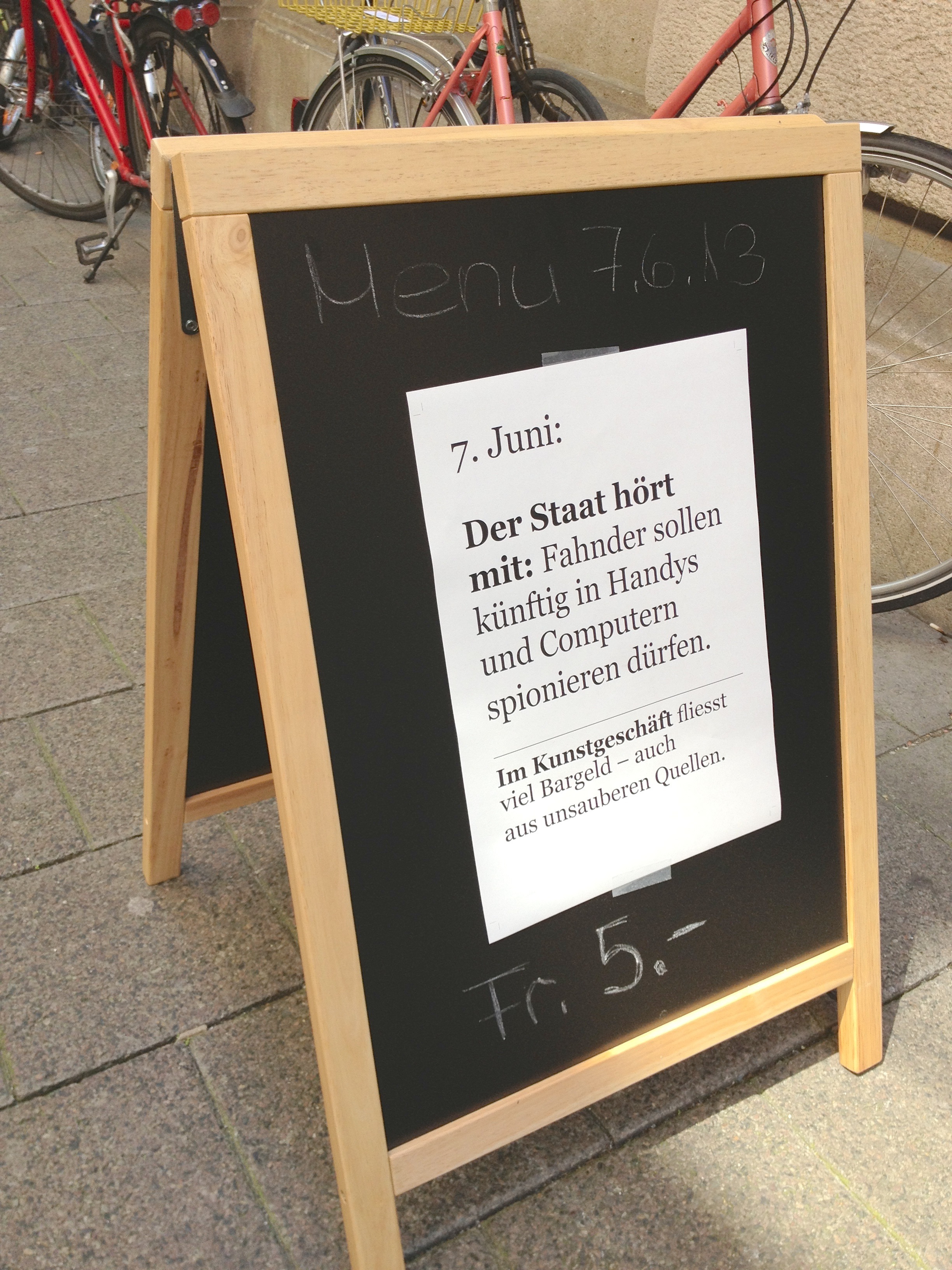Das Menü von morgen.