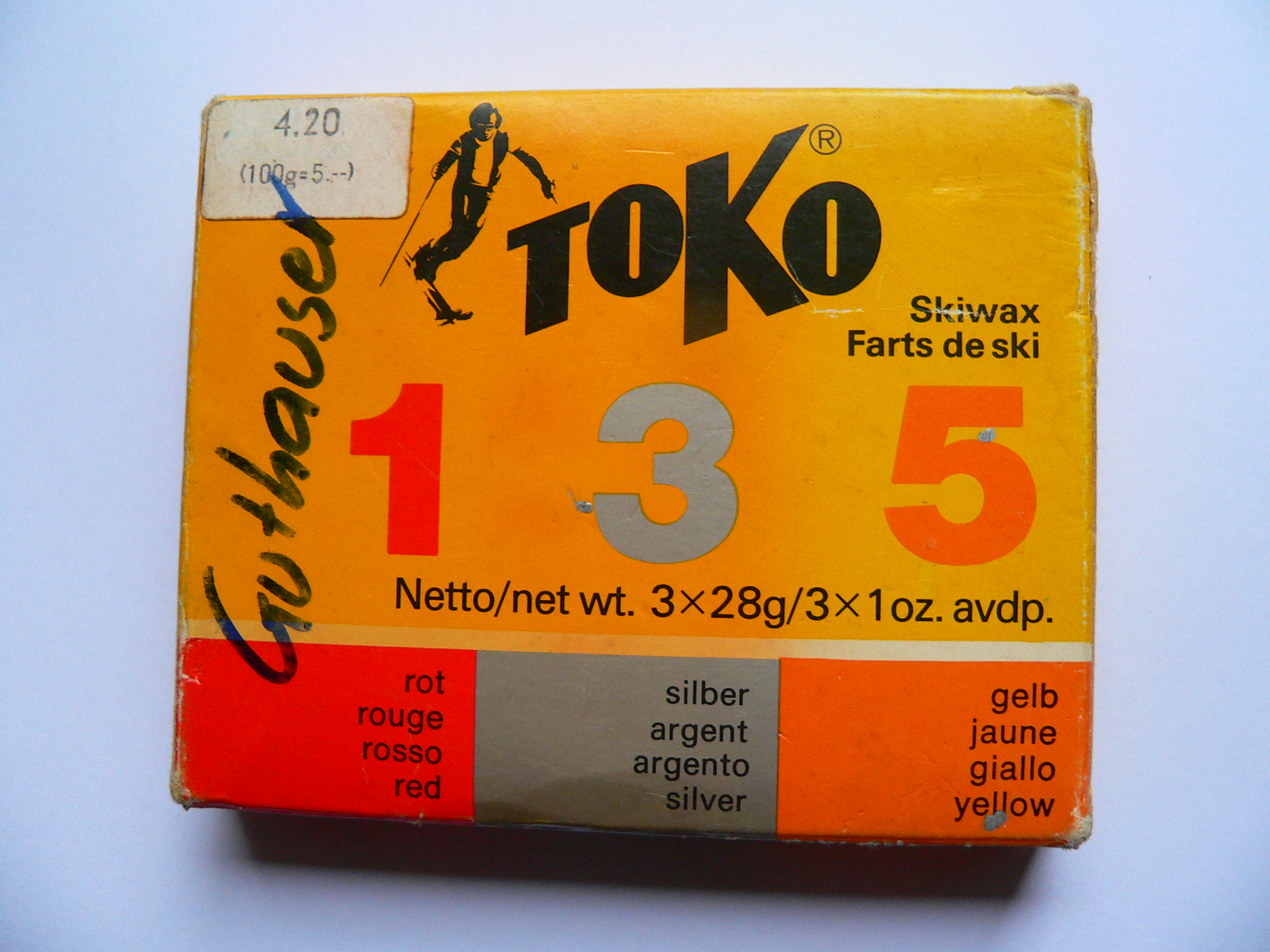 Die gelbe Packung zu Fr. 4.20