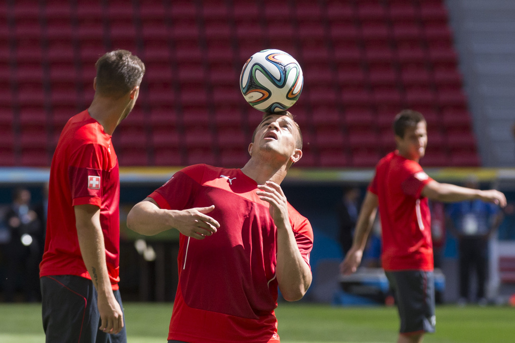 Er kann den Unterschied machen: Xherdan Shaqiri beim Abschlusstraining in Brasilia.