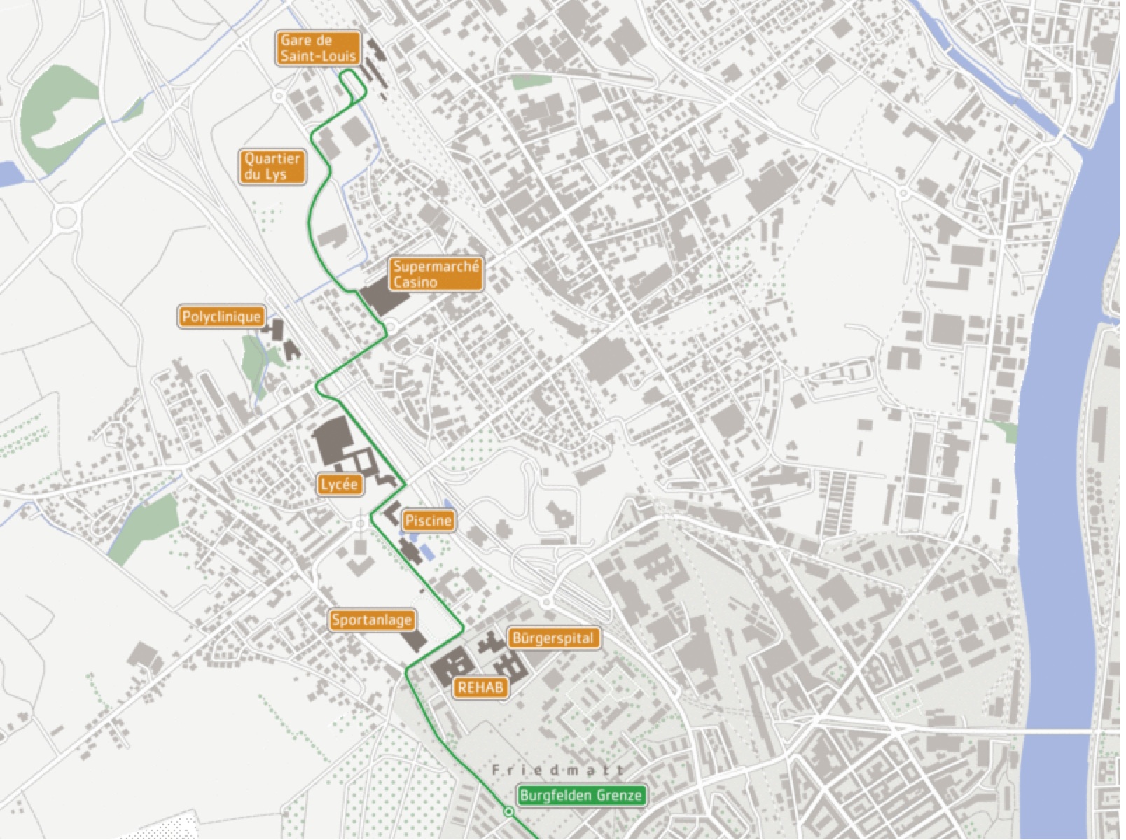 Streckenplan des Dreiers 