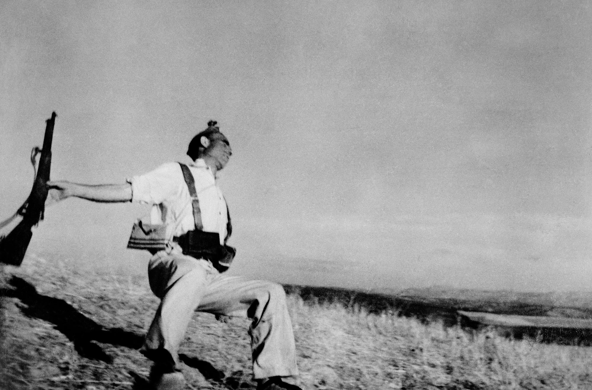 SPAIN. Cordoba front. September, 1936. Death of a loyalist militiaman.