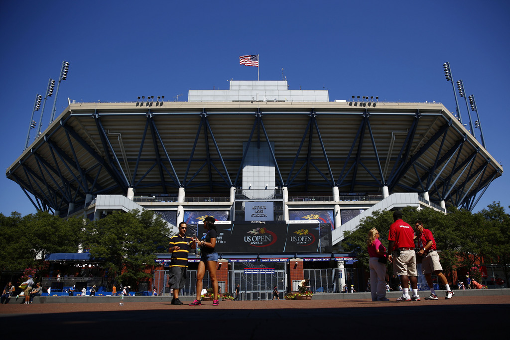 Das Arthur Ashe Stadium von aussen. Hier werden Federer und Wawrinka die meisten ihrer Spiele absolvieren.