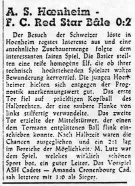 Spielbericht zum Spiel des FC Schwarz-Weiss im Elsass.