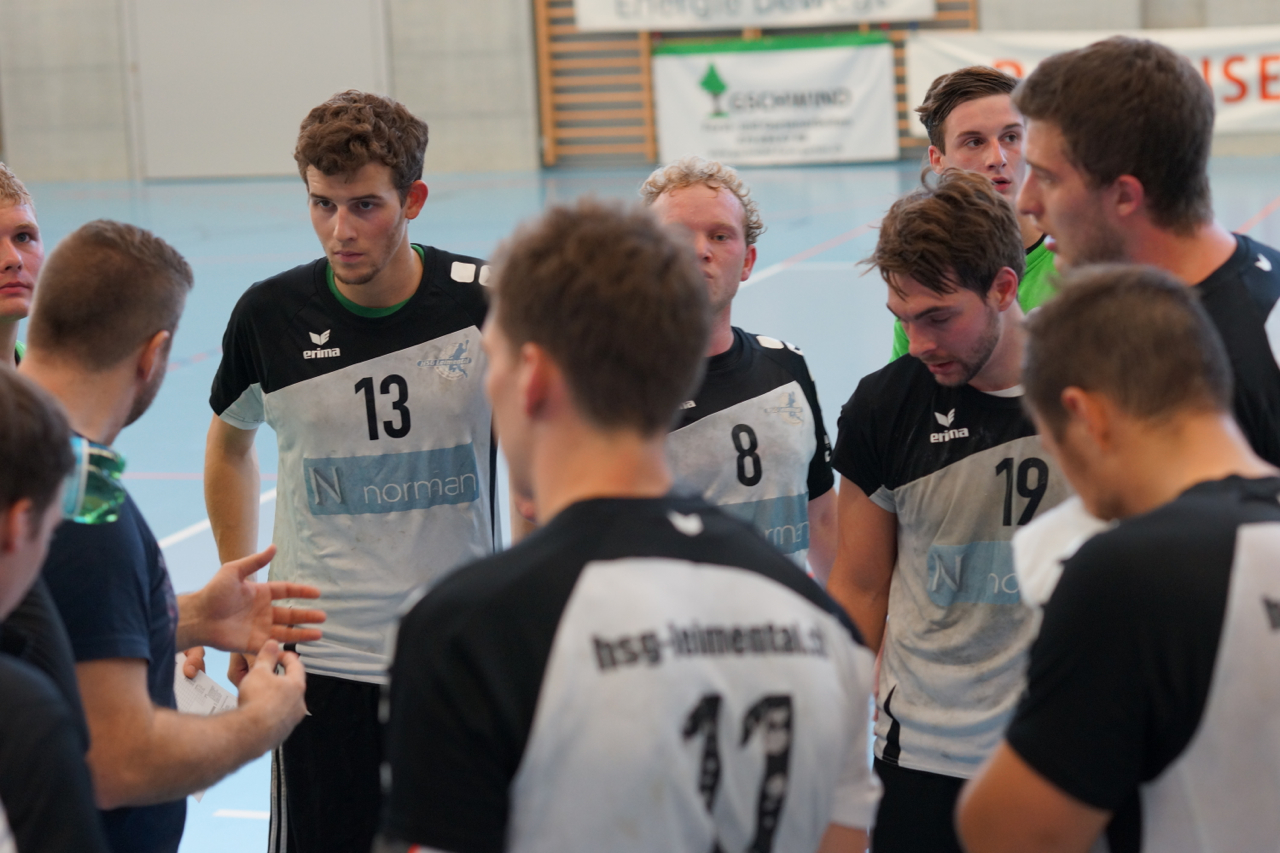 Trainer Nenad Ilic mit den HSG-Handballern.