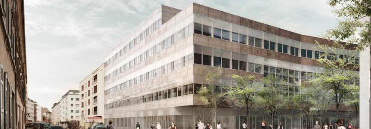 Der Neubau des geplanten Universitären Zentrums für Zahnmedizin auf dem Campus Rosental in Basel.