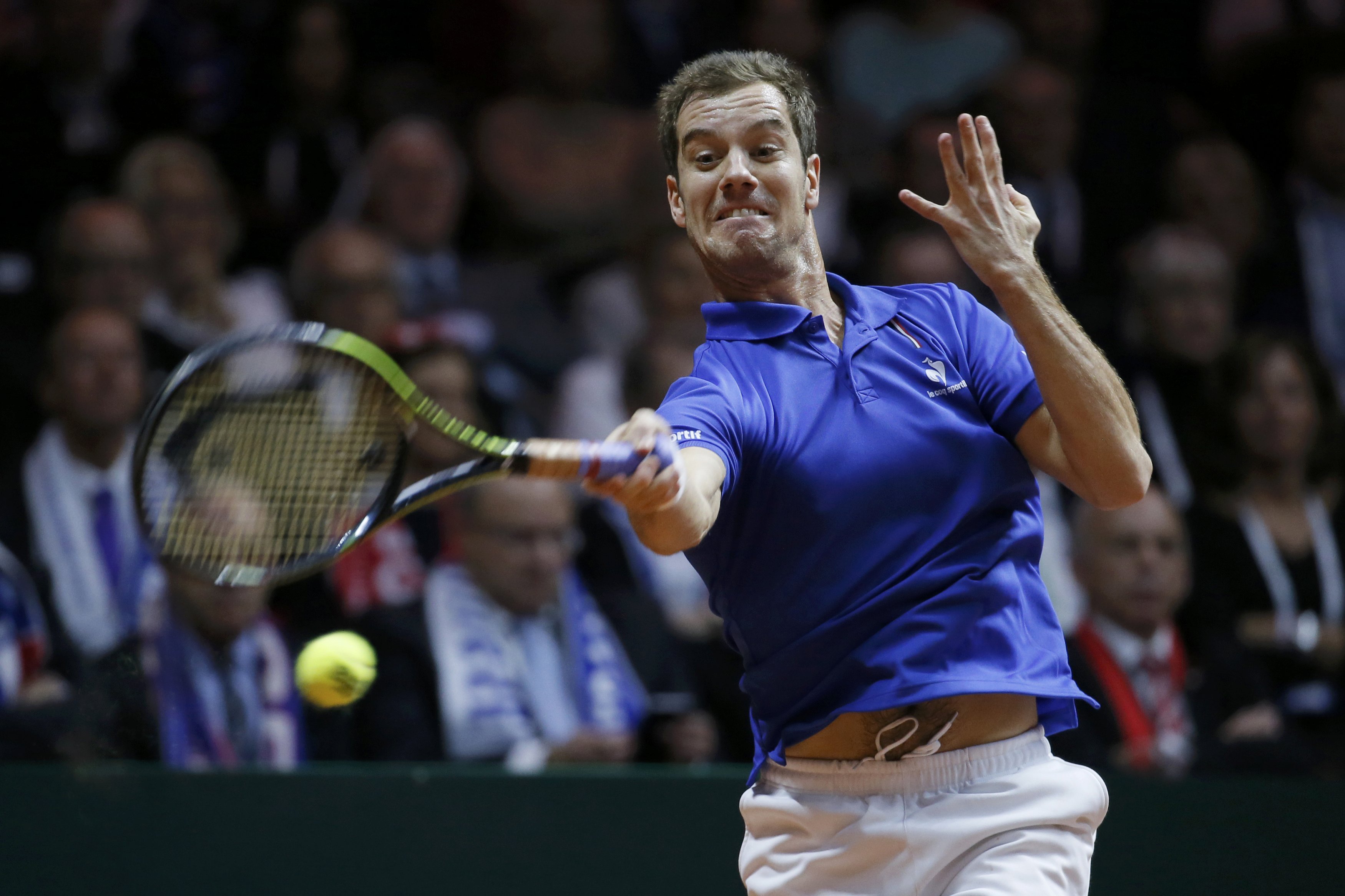 Der Franzose Richard Gasquet musste sich gegen Roger Federer im Davis-Cup-Finale geschlagen geben.