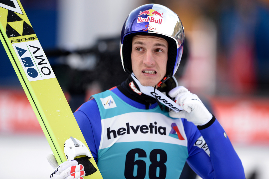 Gregor Schlierenzauer from Austria during the men's FIS World Cup Ski Jumping at the Titlisschanze in Engelberg, Switzerland, Sunday 21. December 2014. (KEYSTONE/Urs Flueeler)