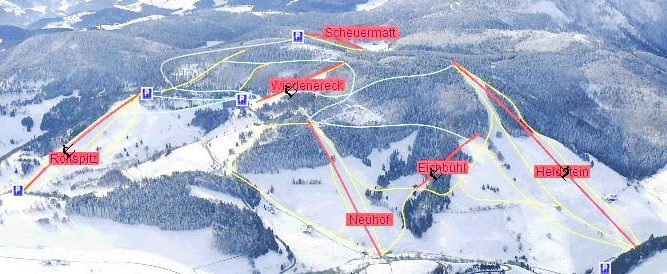 Klein, aber fein: Die «Zwei-Täler-Skiarena» im Münstertal und am Wiedener Eck im südlichen Schwarzwald.