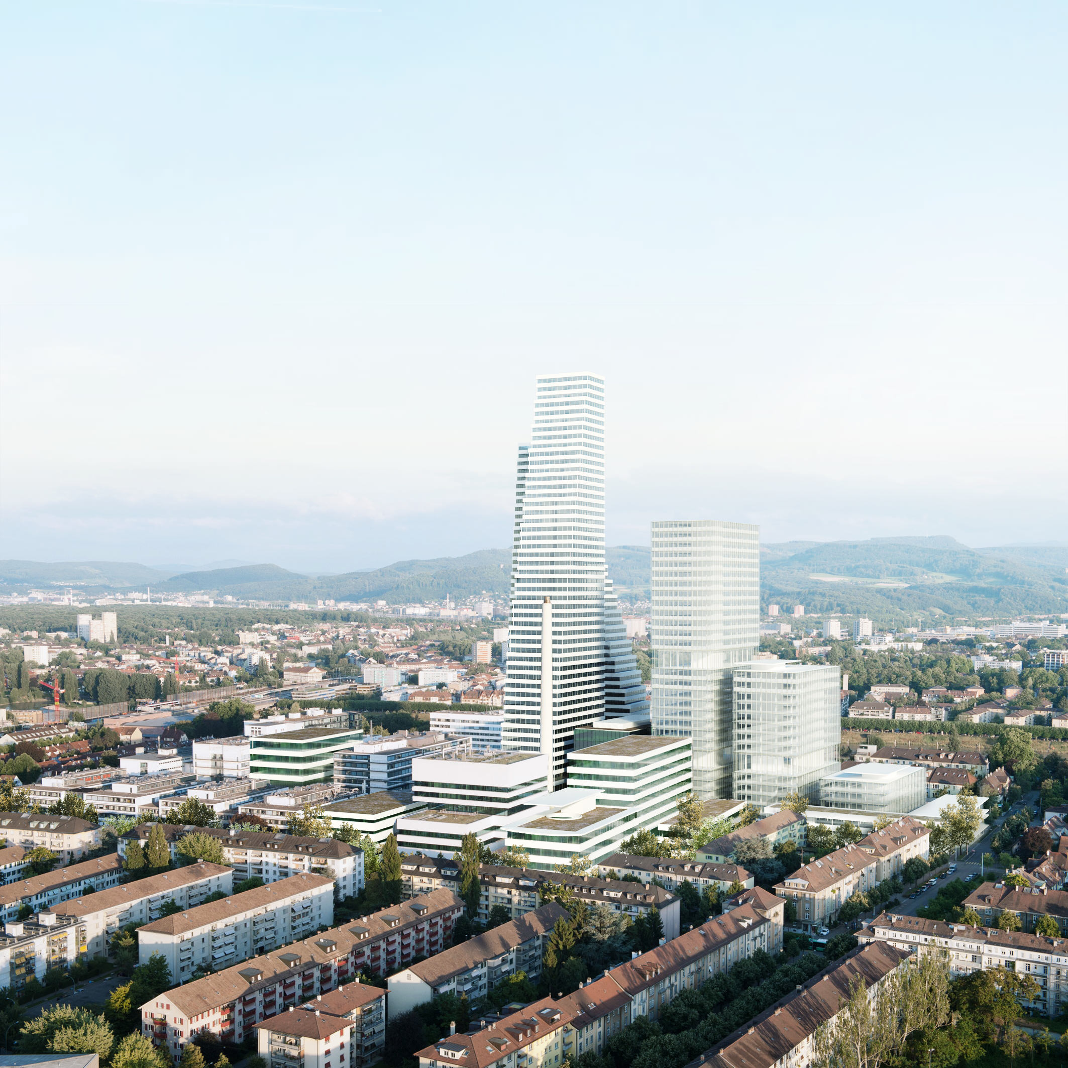 Noch ist der Rocheturm nicht fertiggestellt, schon kündigt das Pharmaunternehmen an, ein noch höheres Gebäude bauen zu wollen.