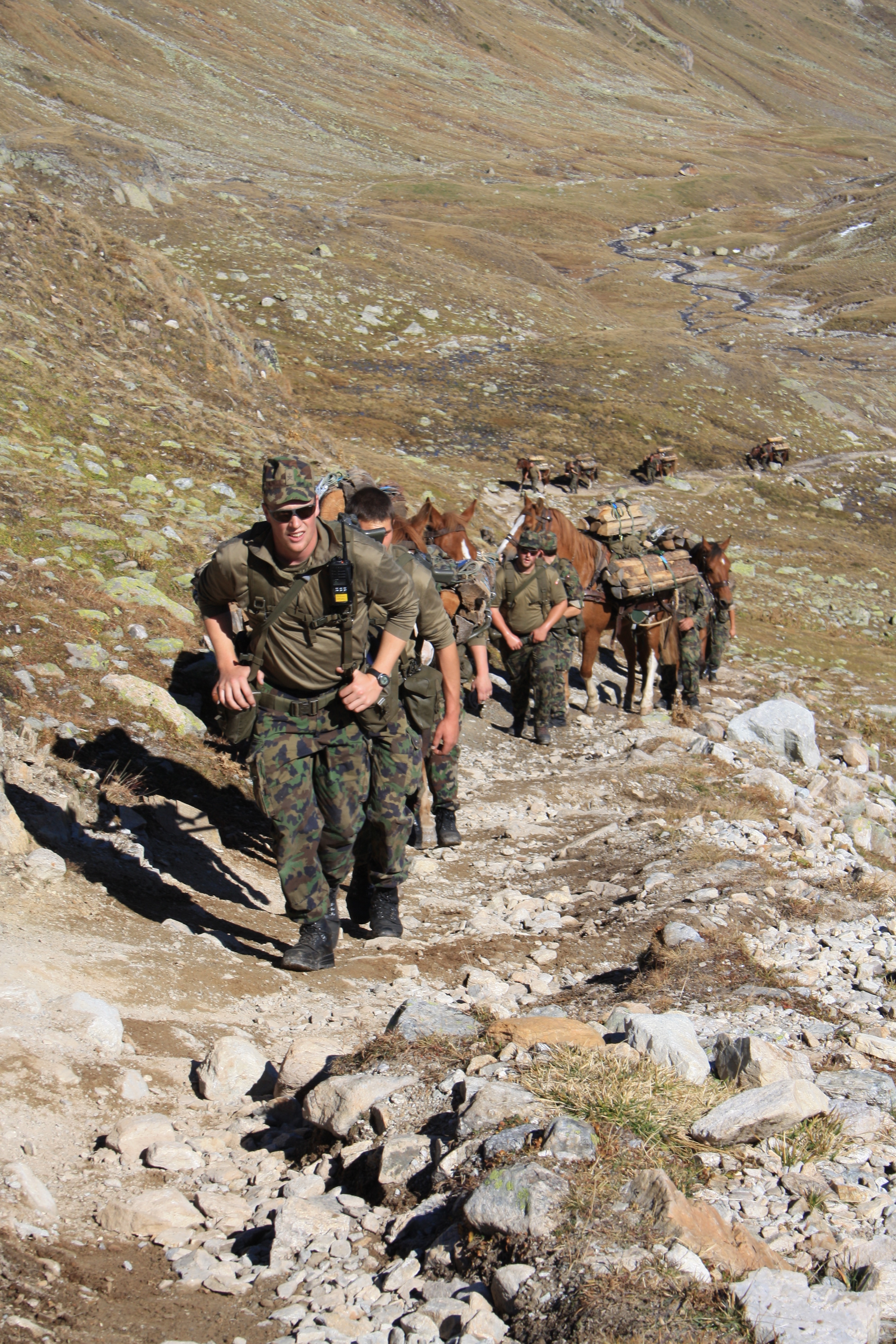 Trainsoldat im Einsatz, Schweizer Armee