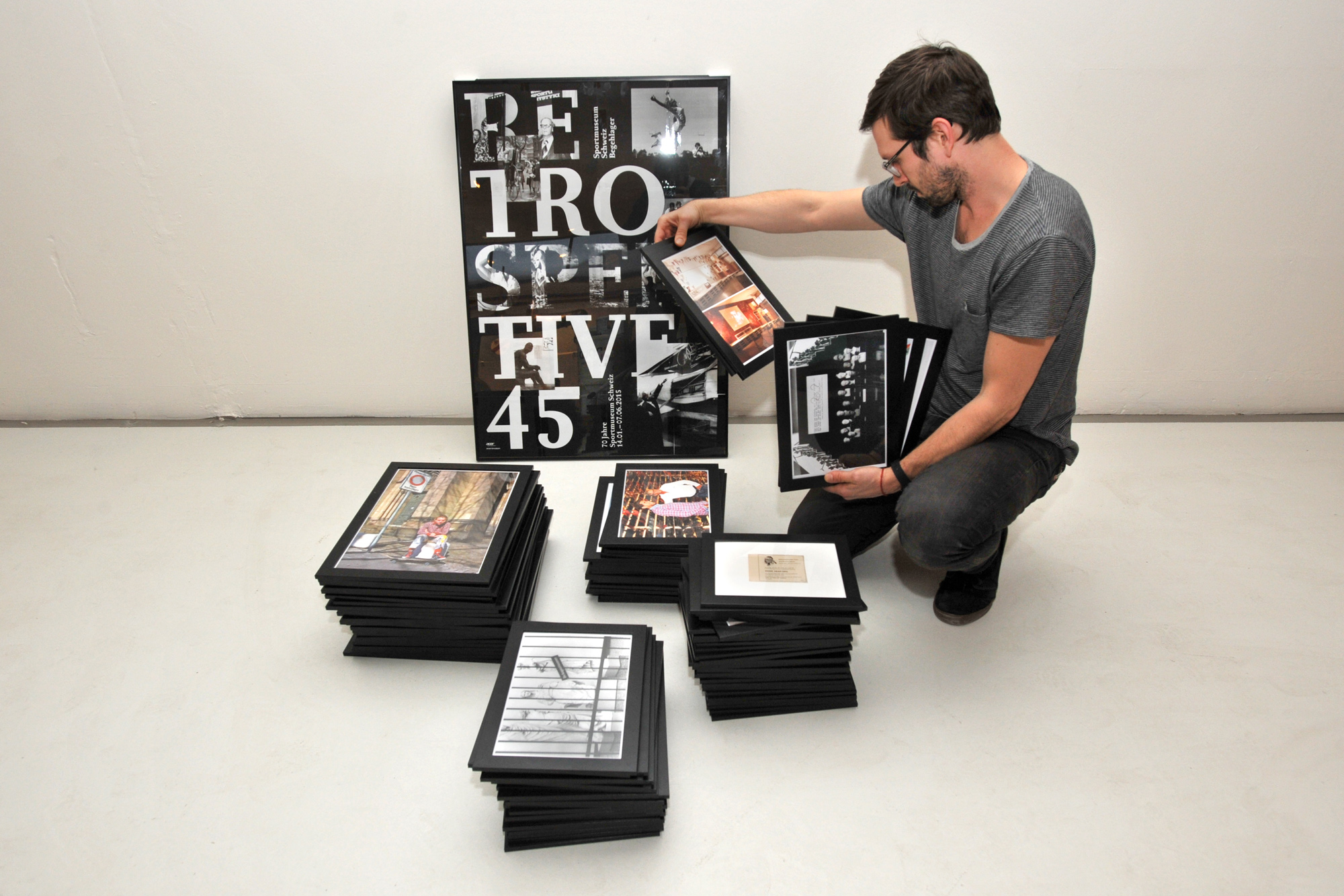 Benedikt Wyss zeichnet für die Sonderausstellung «Retrospective 45» verantwortlich. Sie lädt die Besucher dazu ein, ihre eigene Ausstellung zu kuratieren.