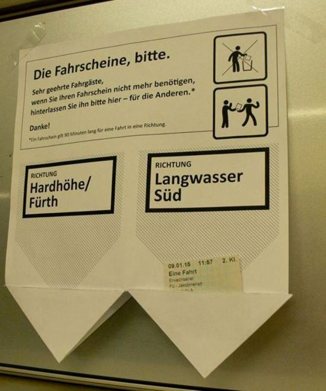 Eine Idee der Sharecomomy zum Selbstbasteln: das Karmaticket.
