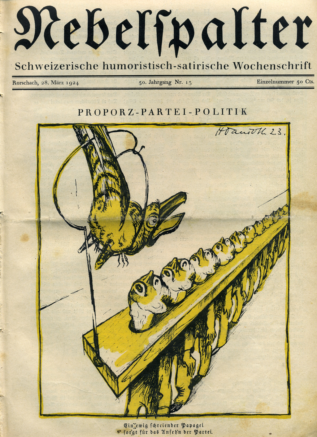 Karikatur: Die Hirnwäsche der Saubermänner