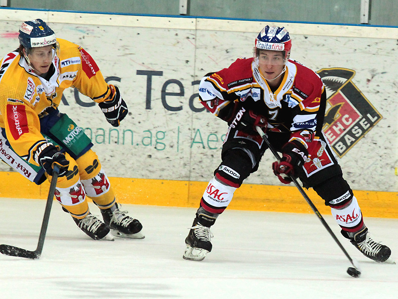 Remo Hunziker – hier nach im Trikot der konkursiten Sharks – ist mit 16 Toren und 37 Assists der aktuelle Topscorer der 1. Liga.