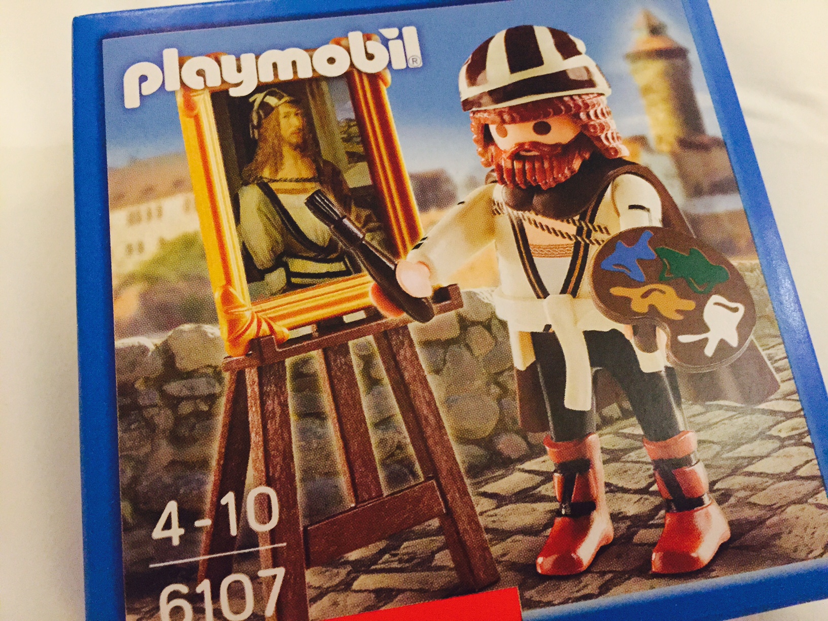 Albrecht Dürer à la Playmobil. Inklusive Selbstporträt, das sich übrigens im Prado befindet.
