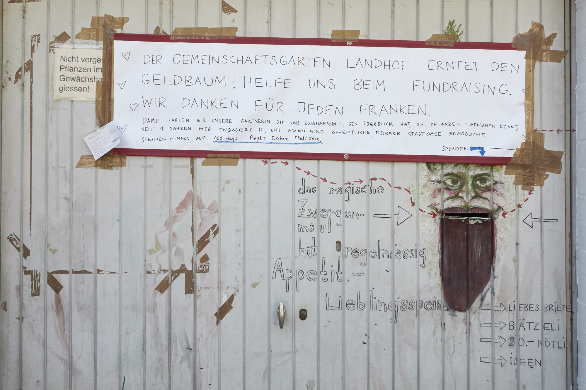 15’000 Franken will das Team des Gartens am Ende dieser hundert Tage zusammen haben.