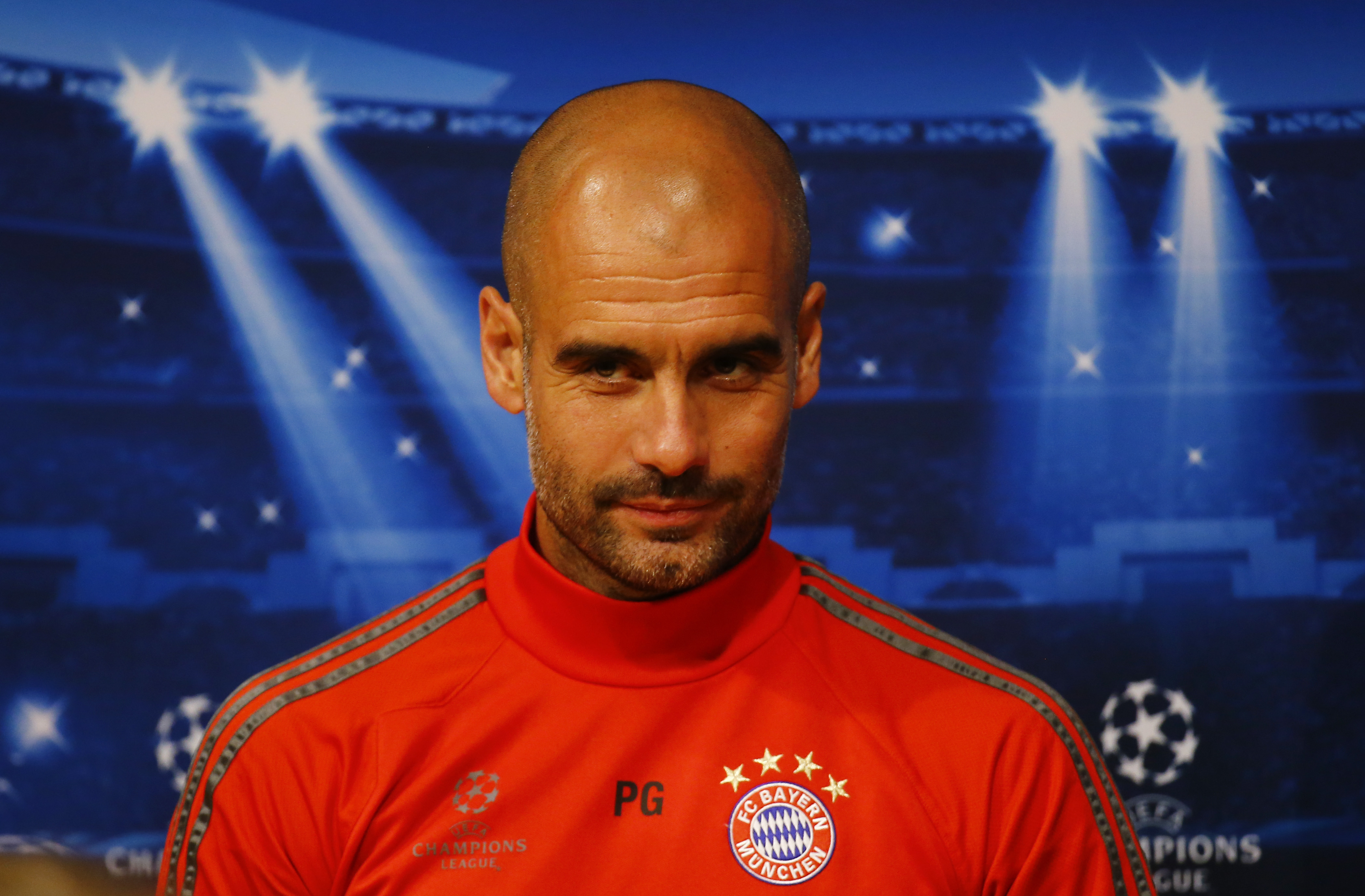 Football - Bayern Munich Press Conference - Nou Camp, Barcelona - Spain - 5/5/15 Bayern Munich coach Josep Guardiola during the press conference Reuters / Kai Pfaffenbach