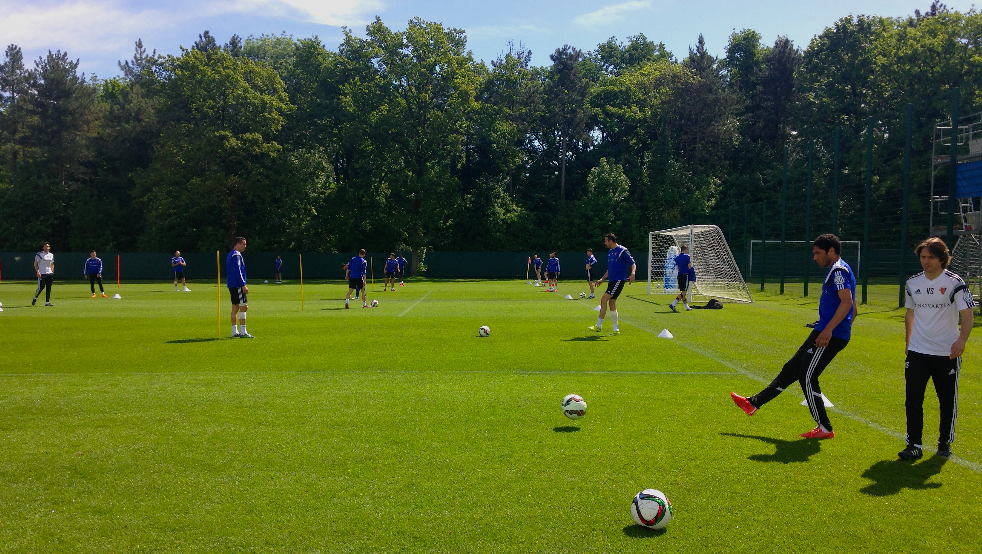 Training des FC Basel, Marco Streller, Behrang Safari.