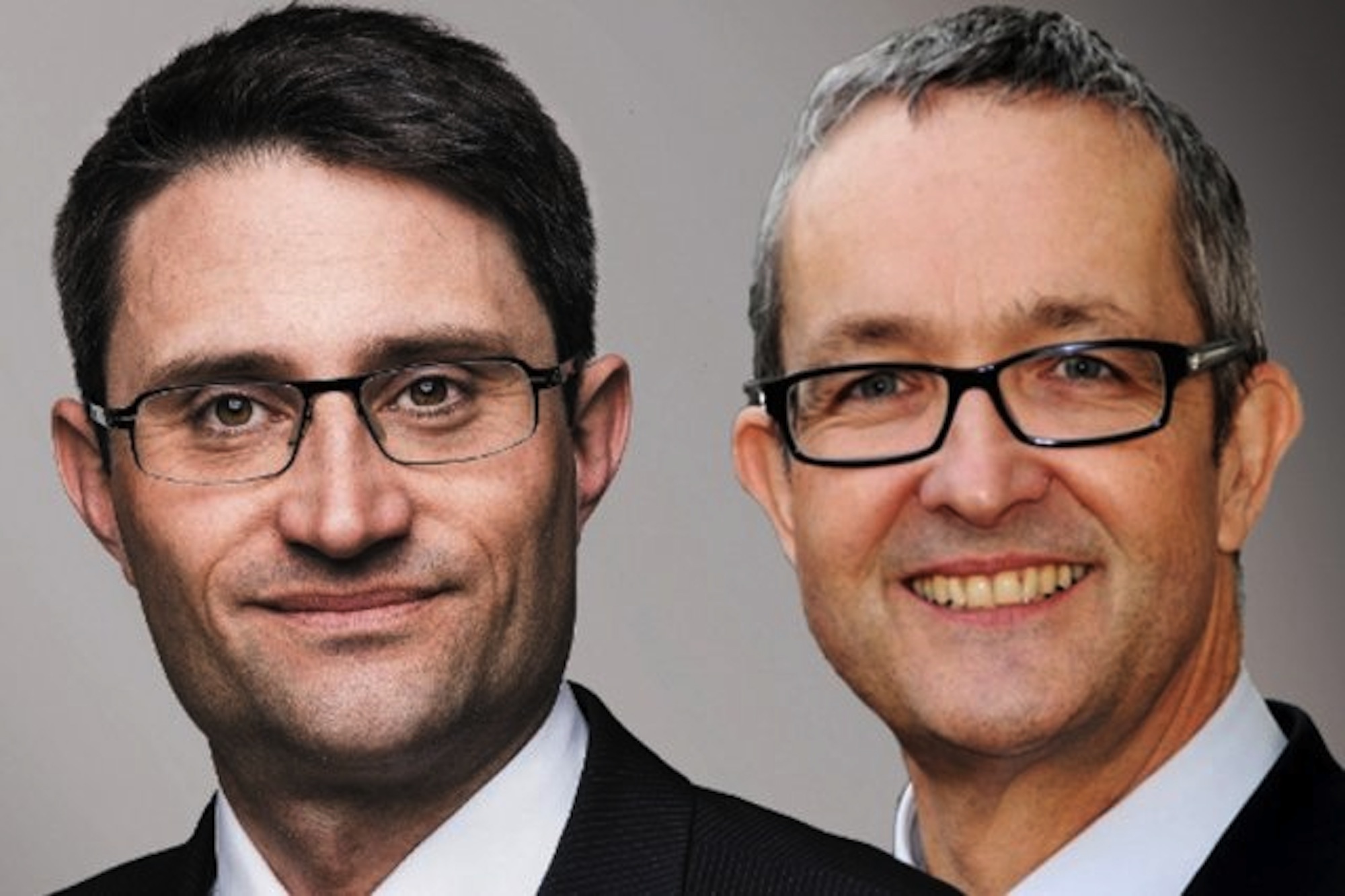 Die Gesundheitsdirektoren Lukas Engelberger (BS, links) und Thomas Weber (BL) sollen enger zusammenarbeiten. (Bild: TagesWoche)