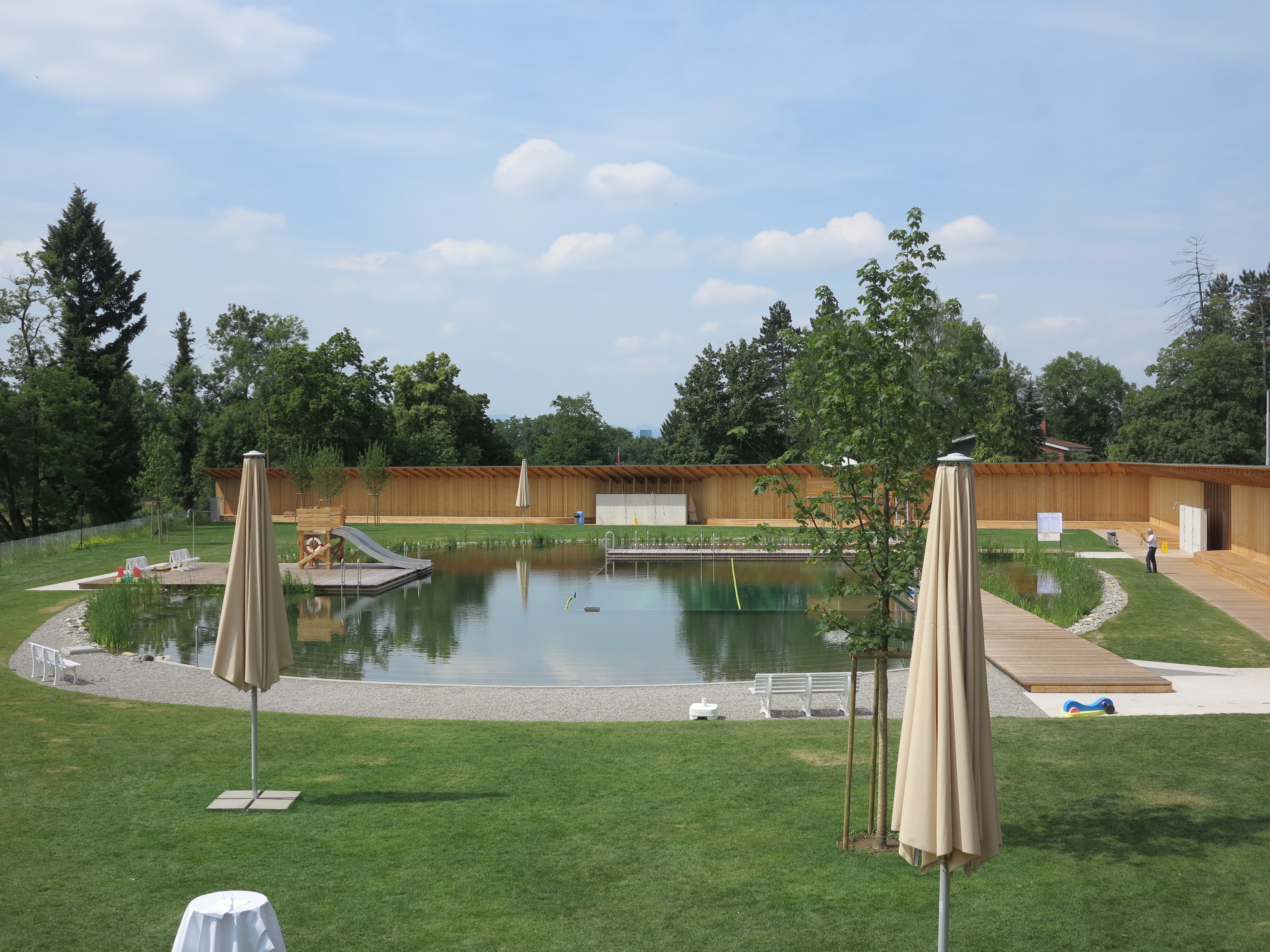 Wie ruhig! Das Naturbad Riehen.
