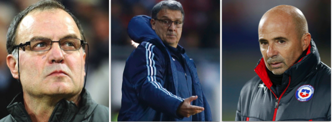 Der Lehrmeister (Marcelo Bielsa, links) und seine Schüler Gerardo Martino und Jorge Sampaoli.