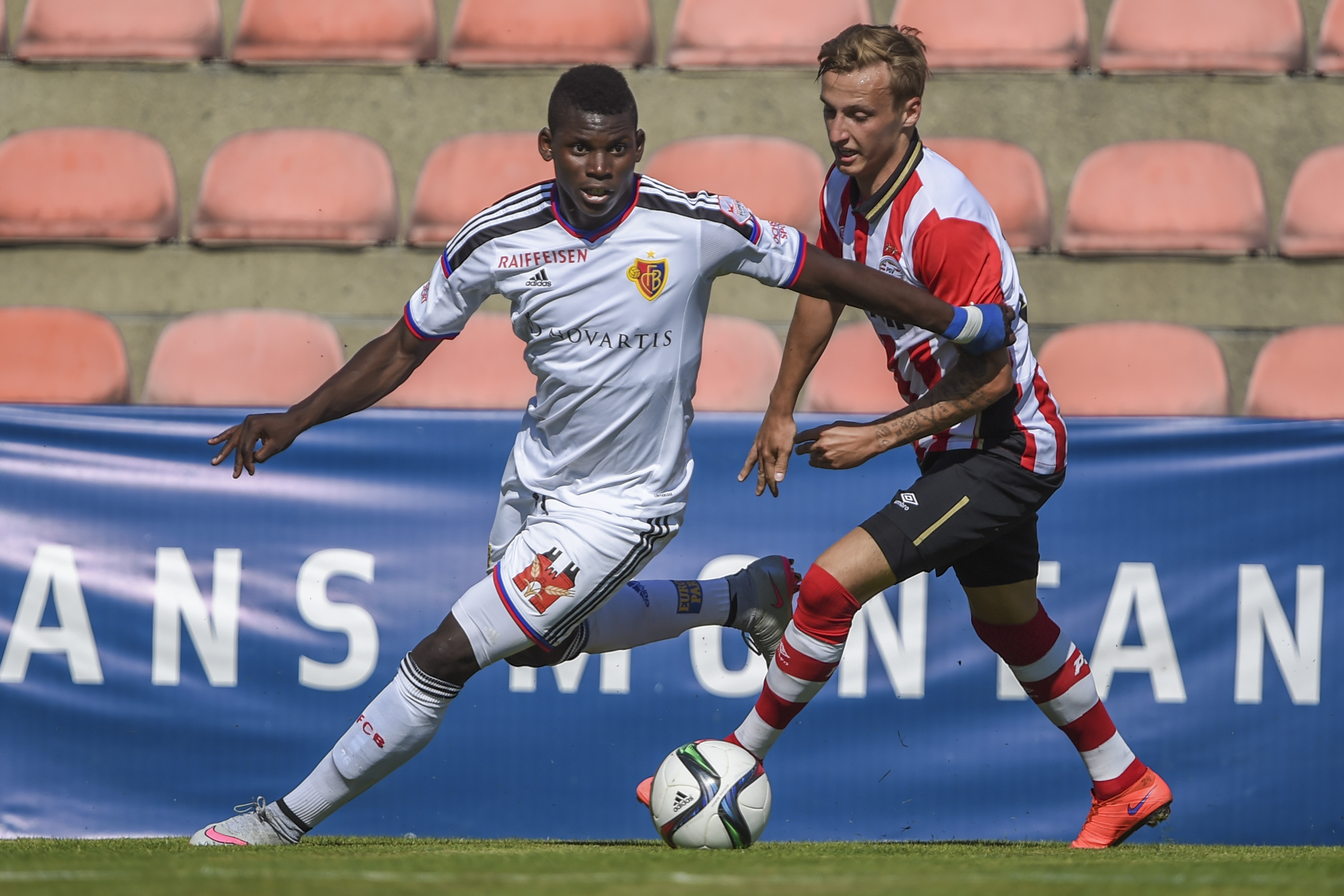 11.07.2015; Solothurn; Fussball Valais Cup - Trainingslager FC Basel; Basel - PSV Eindhoven; Breel Embolo (Basel) (Andy Mueller/freshfocus)