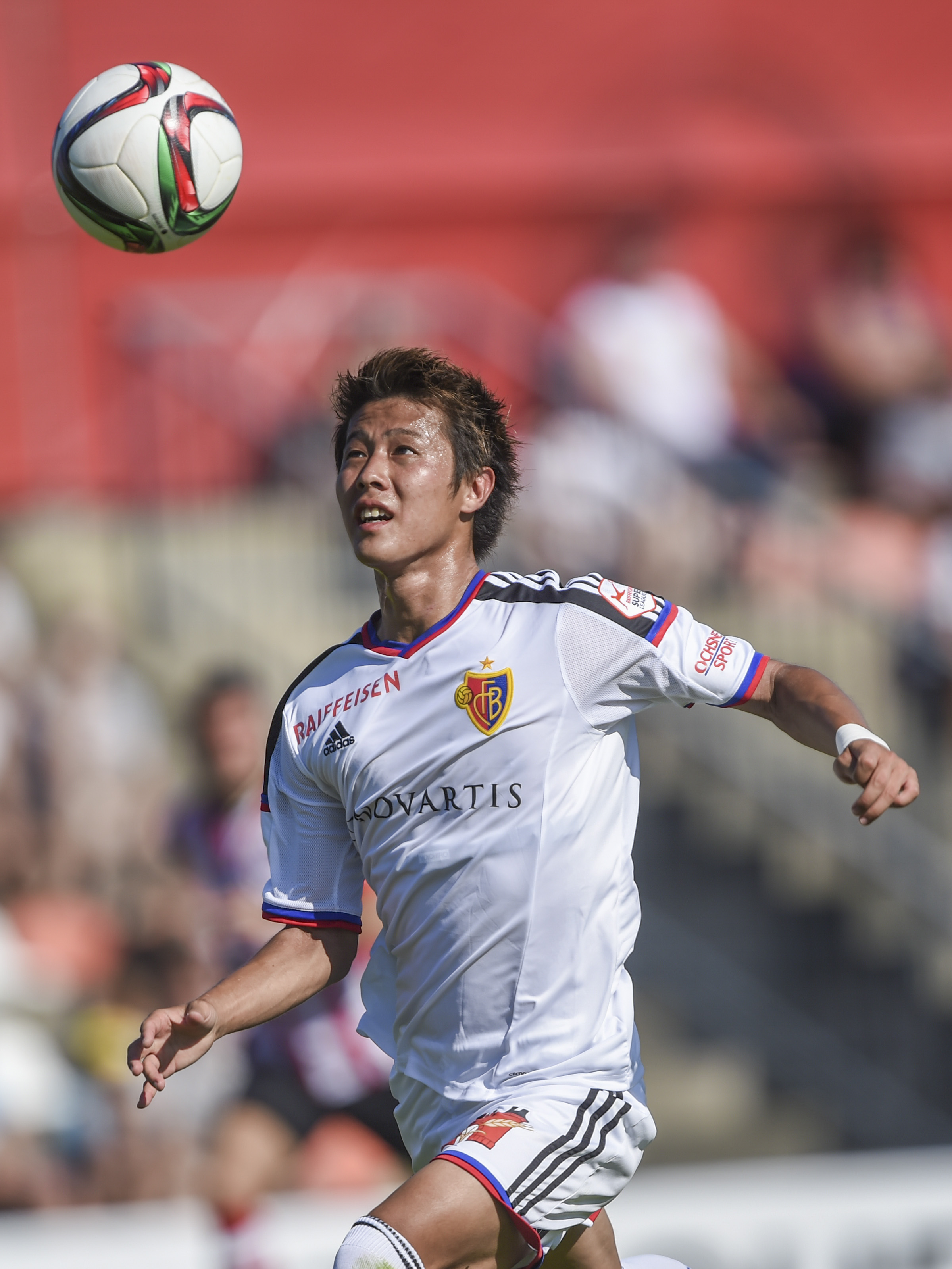 11.07.2015; Solothurn; Fussball Valais Cup - Trainingslager FC Basel; Basel - PSV Eindhoven; Yoichiro Kakitani (Basel) (Andy Mueller/freshfocus)