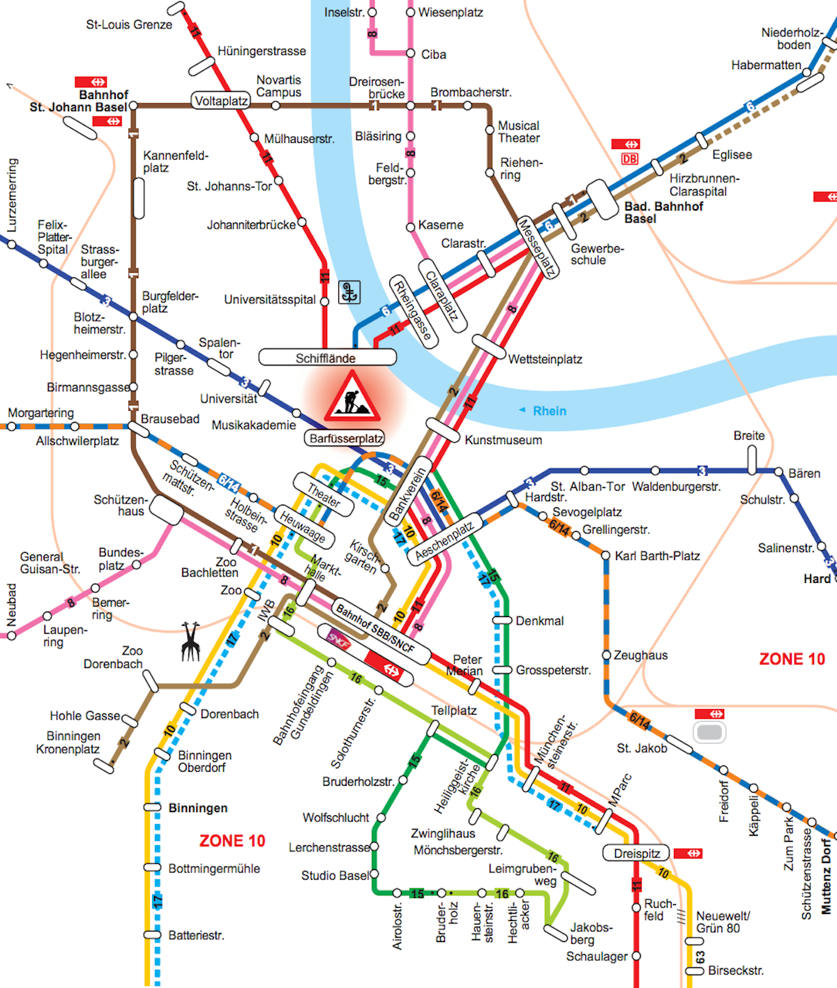 So sieht das Liniennetz vom 3. August bis 14. August 2015 aus.
