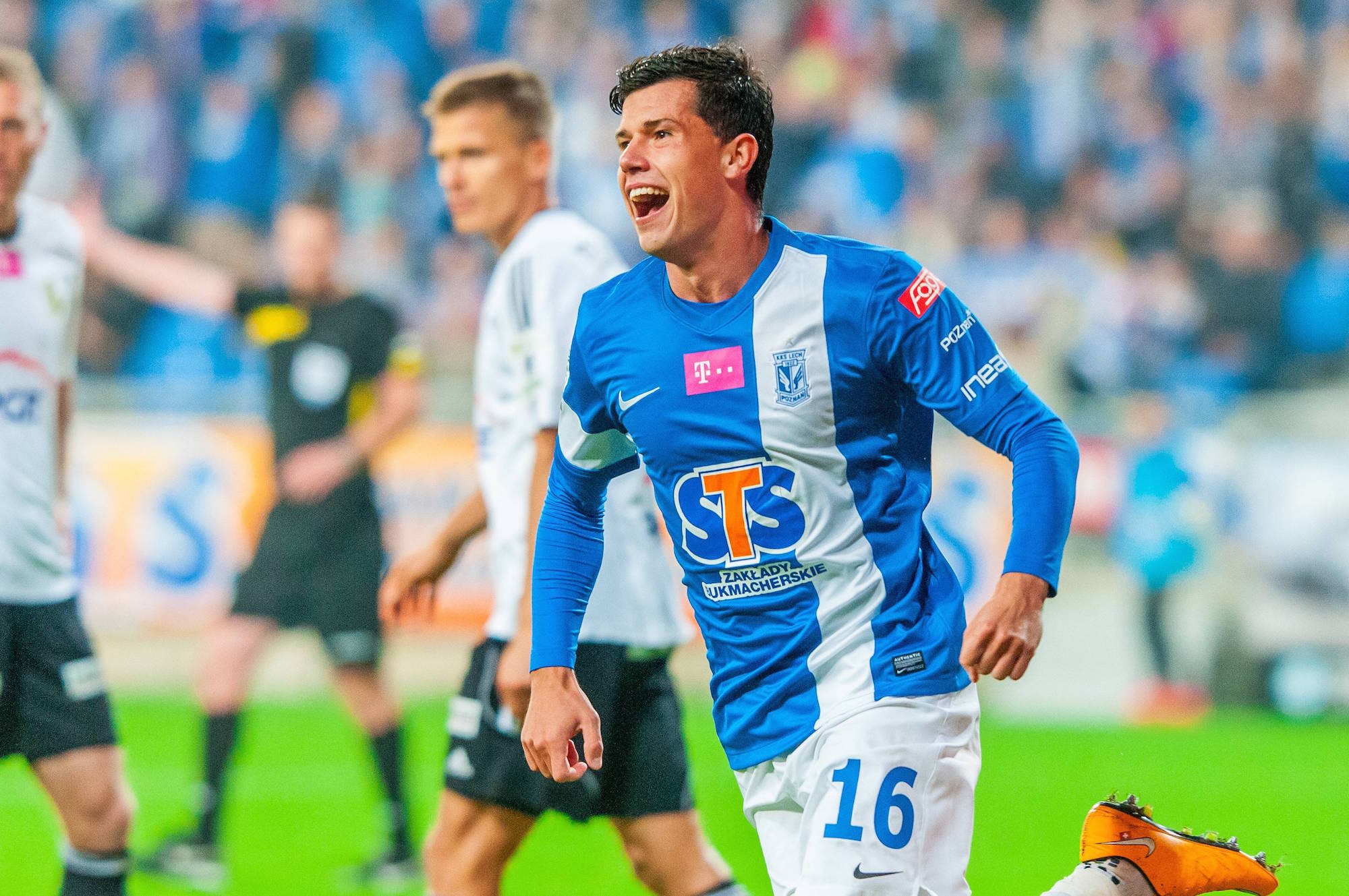 05.10.2014 POZNAN INEA STADION, FOOTBALL, T-MOBILE EKSTRAKLASA 2014/2015, KKS LECH POZNAN - GKS BELCHATOW: DARKO JEVTIC, GOL, BRAMKA, RADOSC PUBLICATIONxNOTxINxPOL 20141005_PF_WW_023 05 10 2014 Poznan Stadium Football T Mobile Ekstraklasa 2014 2015 PPS Lech Poznan GKS Belchatow Darko Jevtic Gol Bramka Radosc PUBLICATIONxNOTxINxPOL