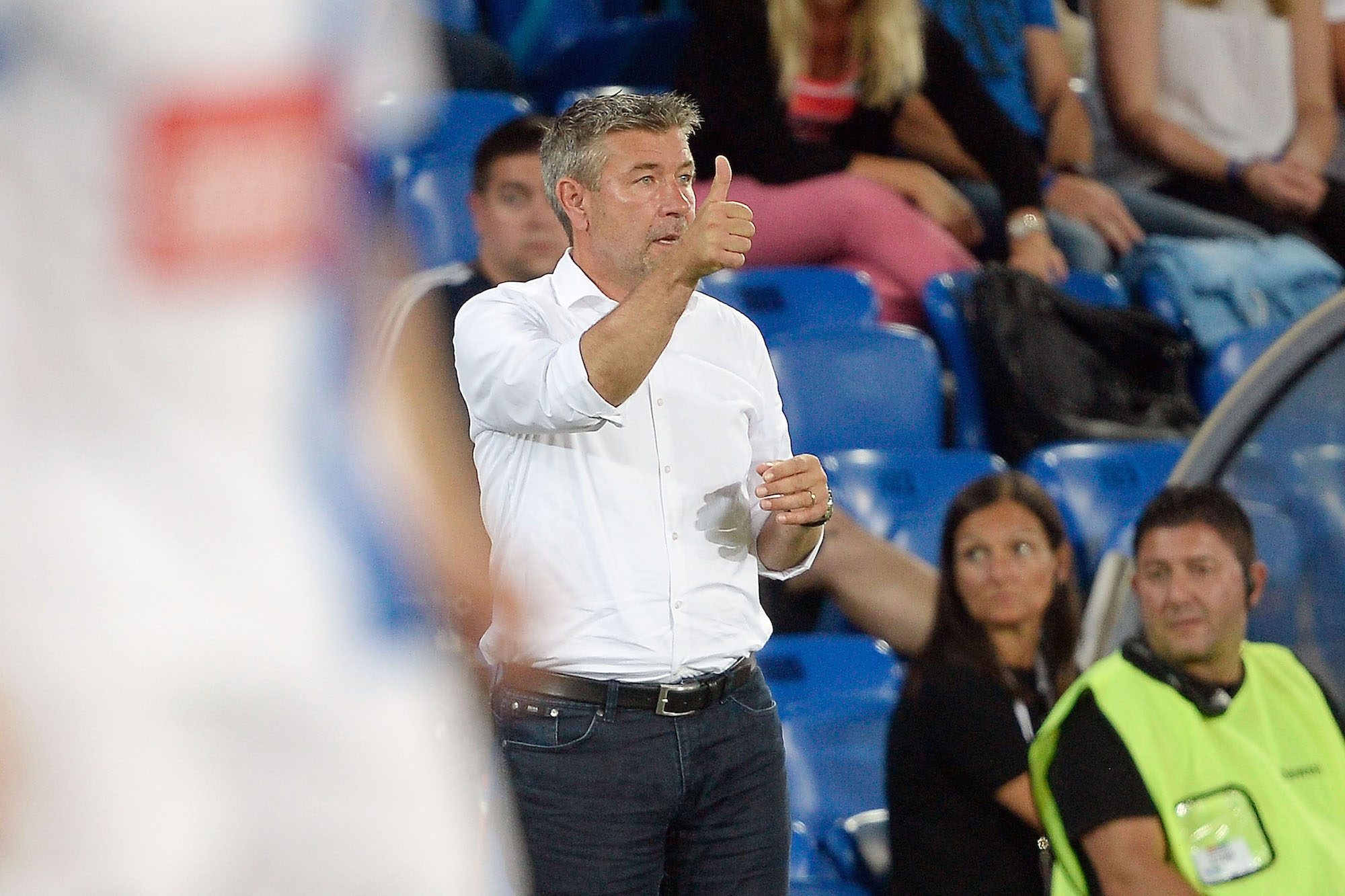 05.08.2015; Basel; Fussball Champions League - FC Basel - Lech Poznan; Trainer Urs Fischer (Basel) (Daniela Frutiger/freshfocus)