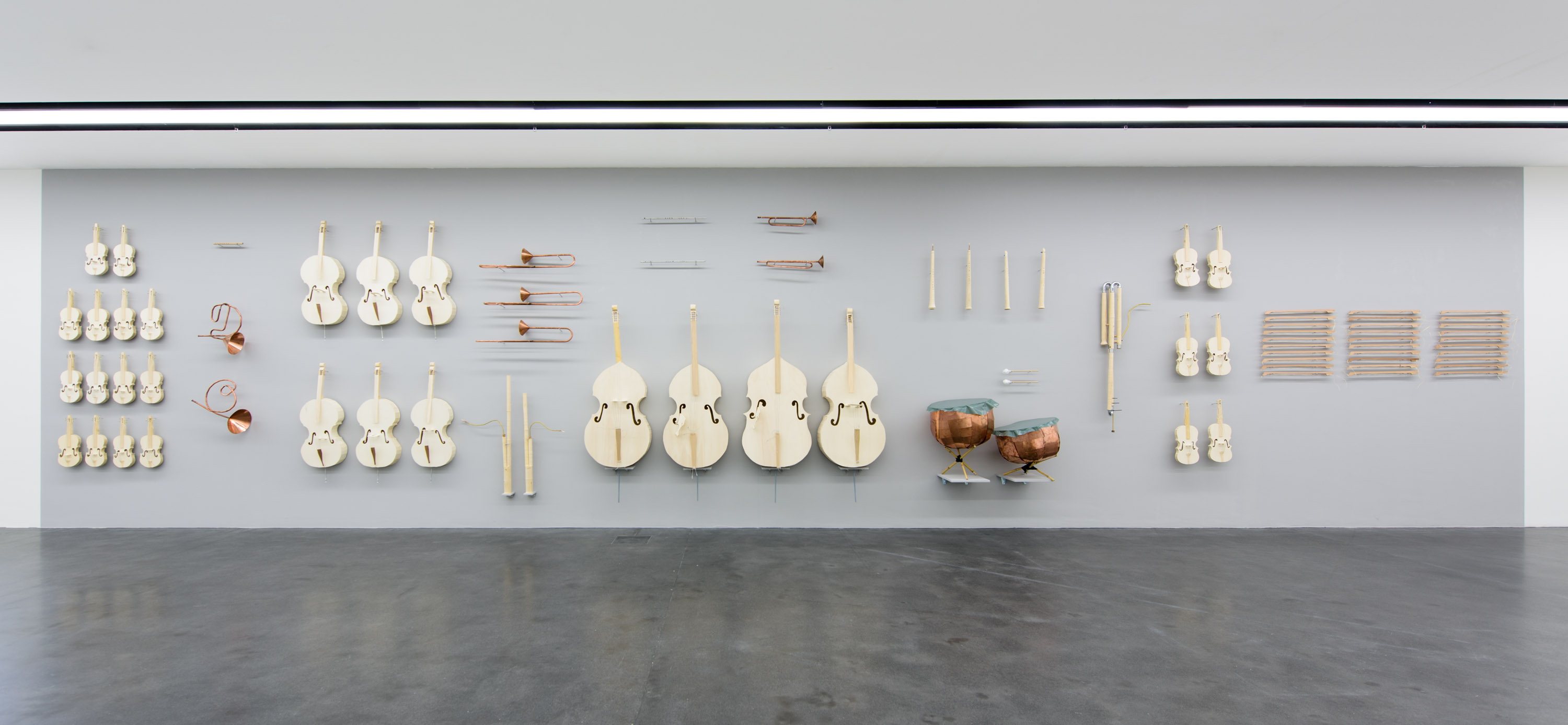 Noch sind die Instrumente im Kunstmuseum Luzern ganz – und nach der Performance?