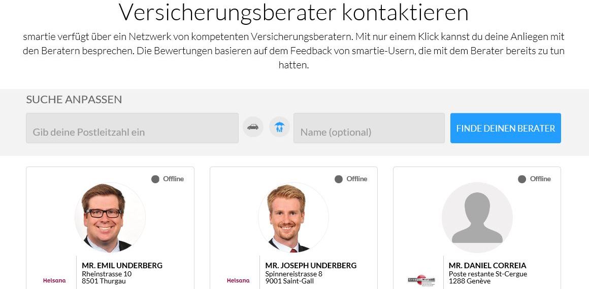 Per Videochat zum Berater: wer einen sucht, kann durch «smartie» direkt Kontakt aufnehmen.