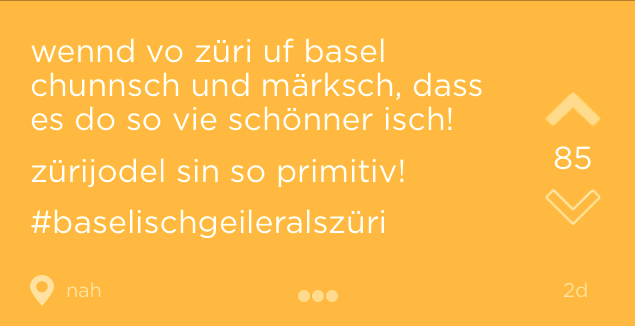 Zwar nicht wahr, hat mir aber trotzdem 85 Brownie-Points bei den Basler Jodlern beschert. #AllesLügnerImOschte