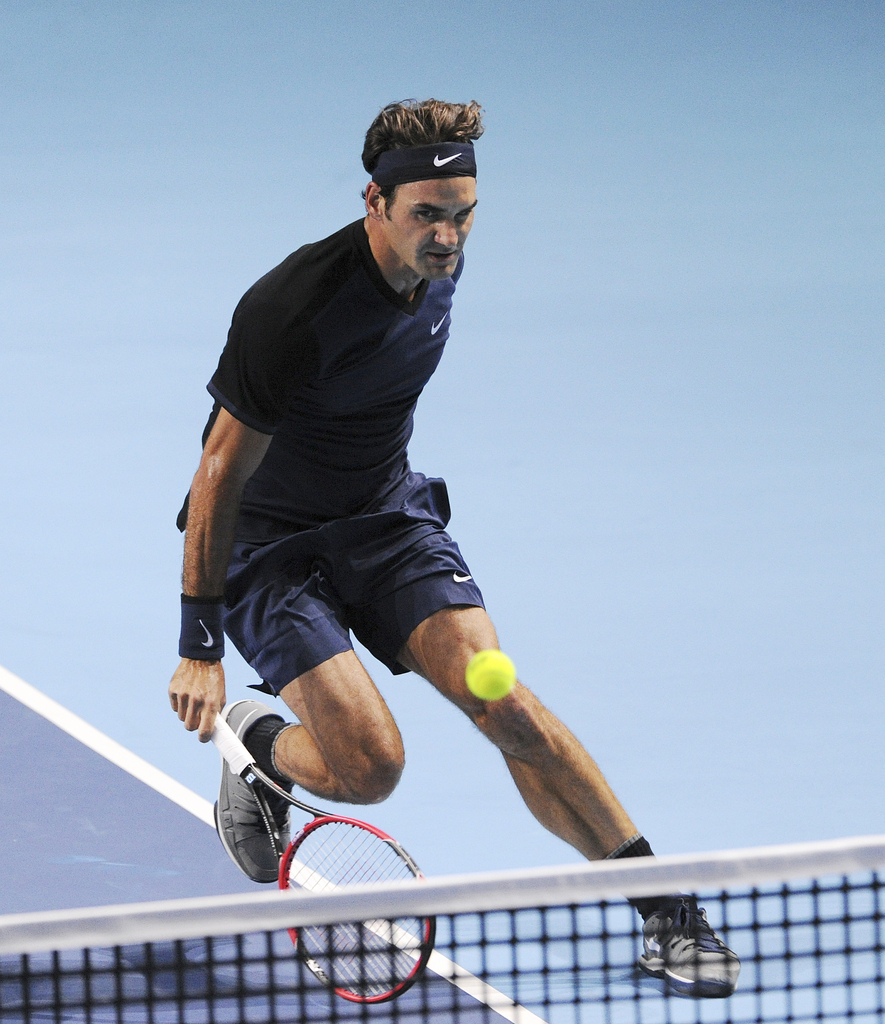 Der Schweizer Roger Federer beim Swiss Indoors Tennisturnier in der St. Jakobshalle in Basel, am Dienstag, 27. Oktober 2015. .(PHOTOPRESS/Kurt Schorrer) *** Local Caption *** ..